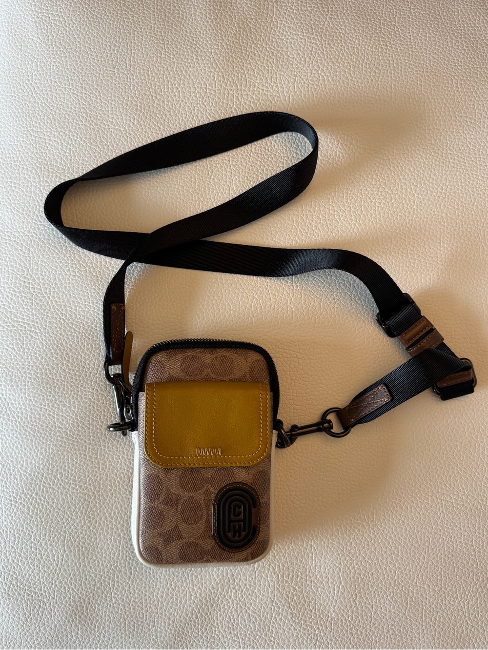 New! Coach Pacer Bag yellow colour block